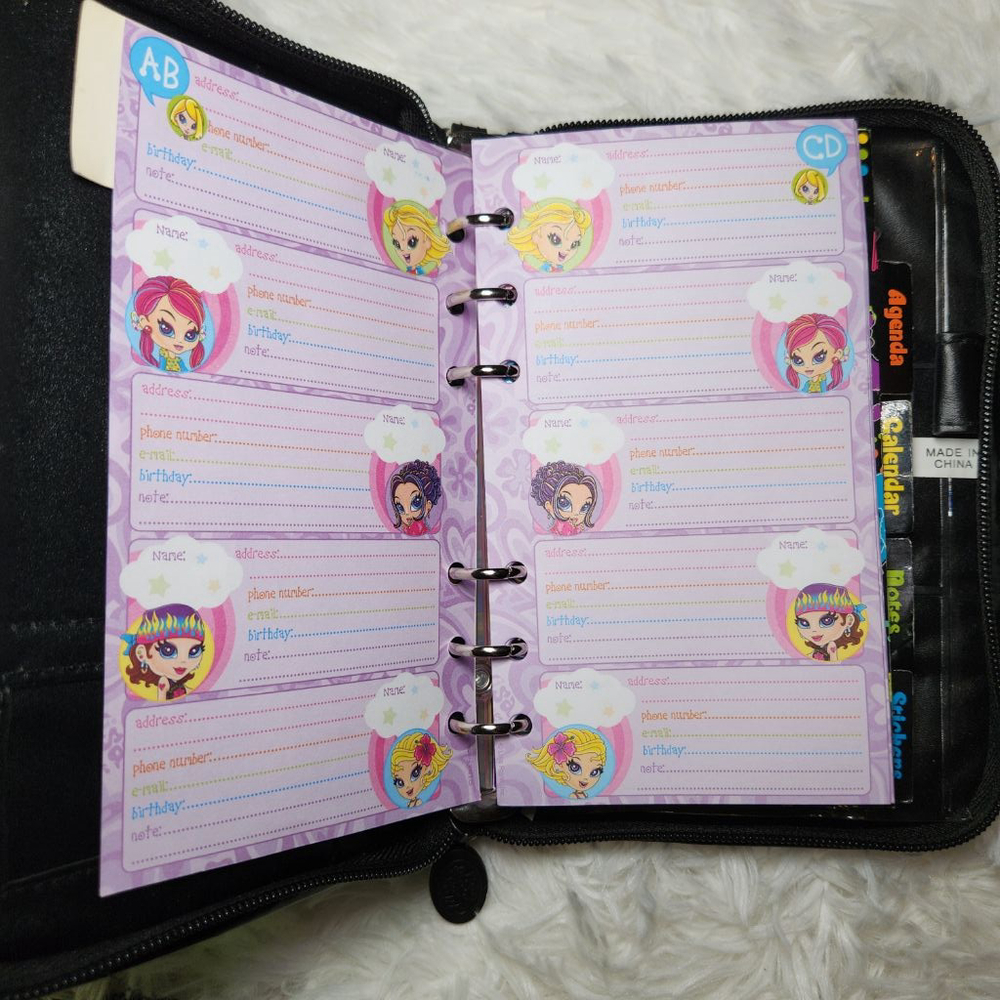 Vintage Lisa Frank Glamour Girl & Poodle Planner Wallet - Picture 10 of 15